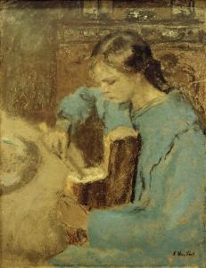 Edouard Vuillard, Annette with a Loaf of Bread, 1915